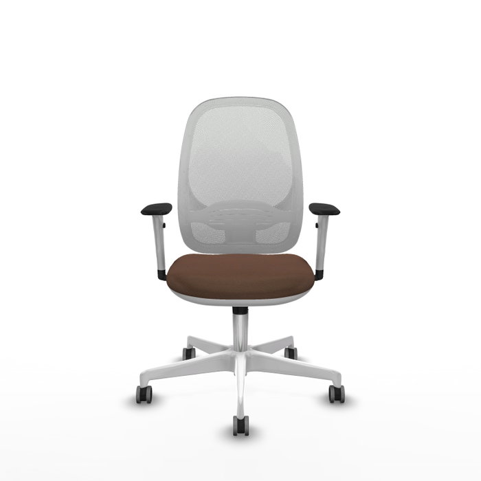 PIQUERAS Y CRESPO Silla de oficina Cilanco con mecanismo Sincro, Marrón oscuro y Blanco PIQUERAS Y CRESPO Silla de oficina Cilanco con mecanismo Sincro, Marrón oscuro y Blanco
