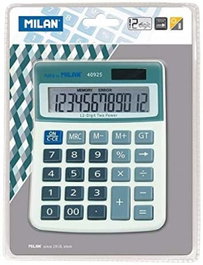 MILAN Calculadora de Sobremesa Azul 12 Dígitos
