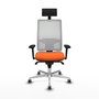 PIQUERAS Y CRESPO Silla de oficina Horna Naranja y Blanco
