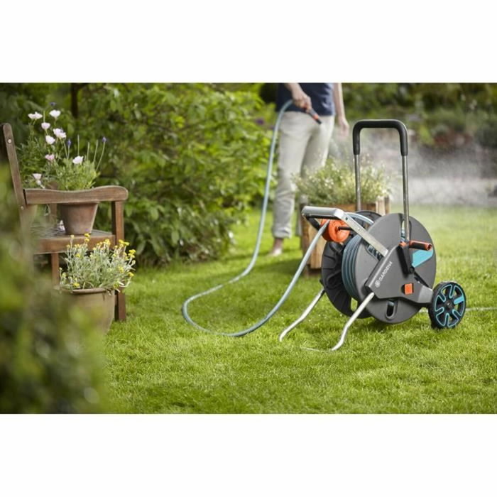 Gardena Enrollador de manguera Aquaroll Easy con manguera de 30 m