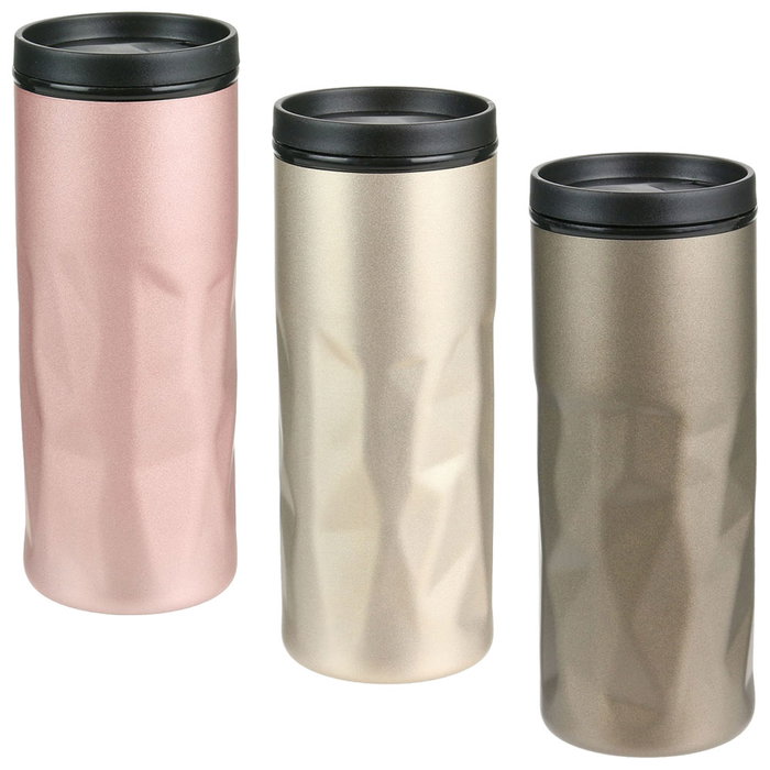 Take Away Mug Transporte Take Away 450 Ml Diseño Arrugado Cobre