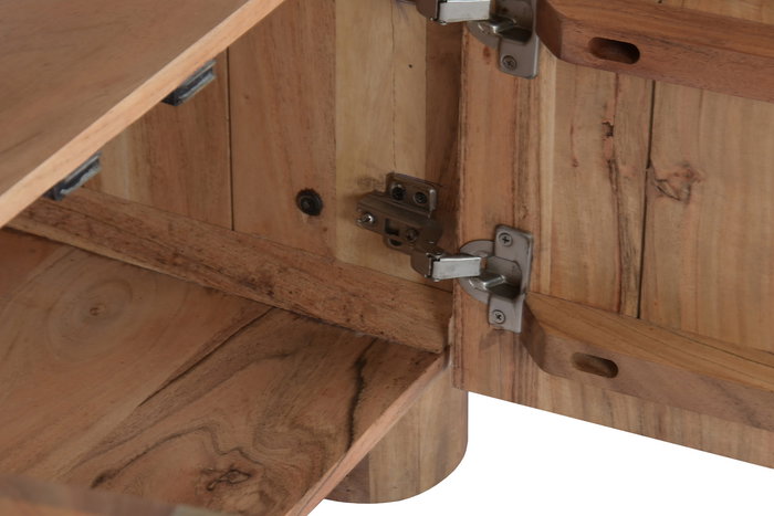 DKD Home Decor Mueble TV 150 x 60 x 40 cm Acacia y Marmol