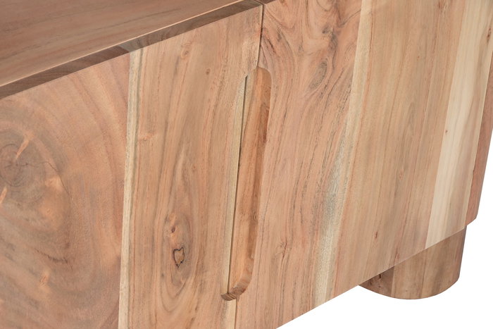 DKD Home Decor Mueble TV 150 x 60 x 40 cm Acacia y Marmol