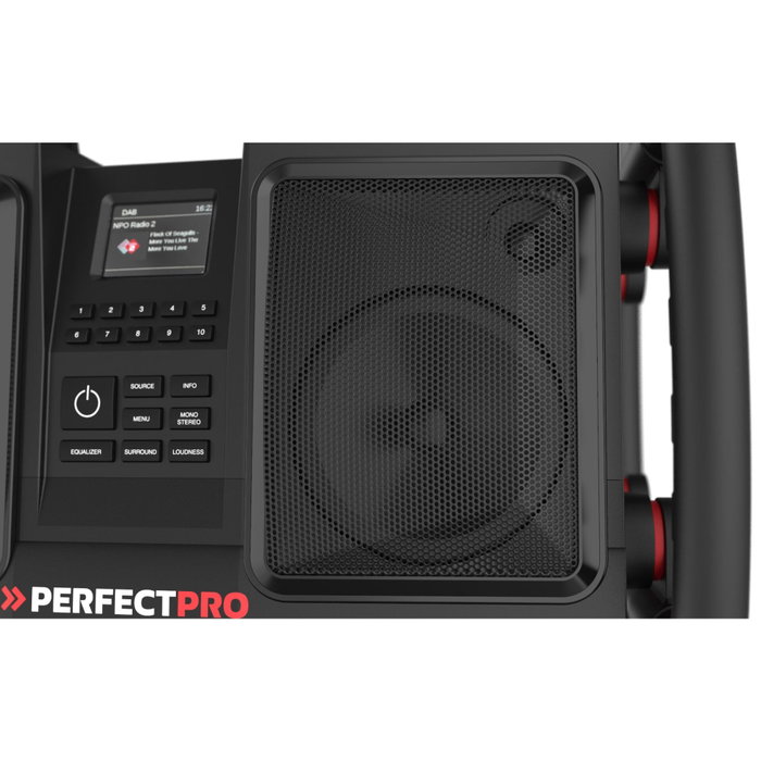 Perfectpro ROCKBULL Radio Portátil DAB+/FM Negro