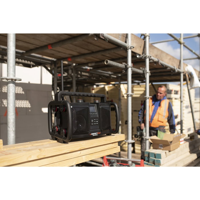 Perfectpro ROCKBULL Radio Portátil DAB+/FM Negro