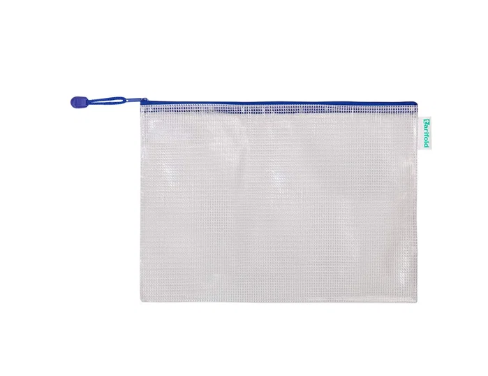 Djois Bolsa multiusos DIN A4 impermeable con cremallera azul
