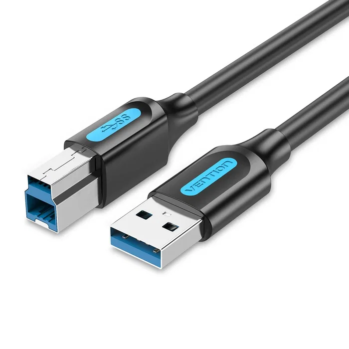 Vention COOBH Cable USB 3.2 Gen 1 Tipo-A a Tipo-B Macho para Impresora, 2 Metros, 5 Gbps, Negro