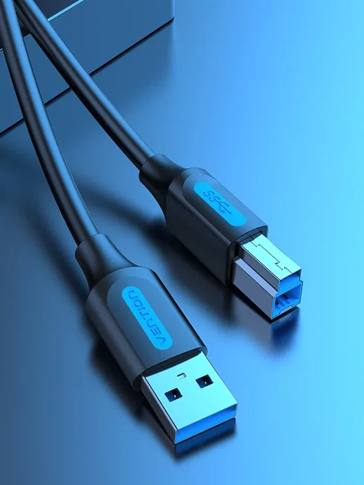Vention COOBH Cable USB 3.2 Gen 1 Tipo-A a Tipo-B Macho para Impresora, 2 Metros, 5 Gbps, Negro