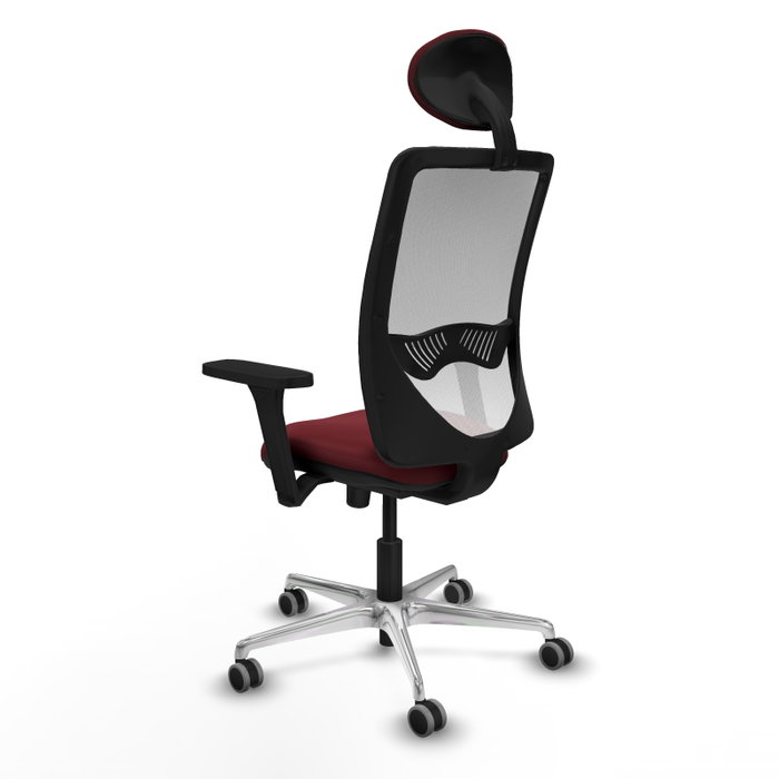 PIQUERAS Y CRESPO Silla de oficina Zulema con mecanismo Sincro, Granate y Blanco PIQUERAS Y CRESPO Silla de oficina Zulema con mecanismo Sincro, Granate y Blanco