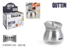 Quttin Azucarero de Vidrio y Acero 260ml (12 Unidades)