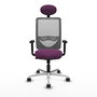 PIQUERAS Y CRESPO Silla de oficina Zulema con mecanismo Sincro, Morado y Gris