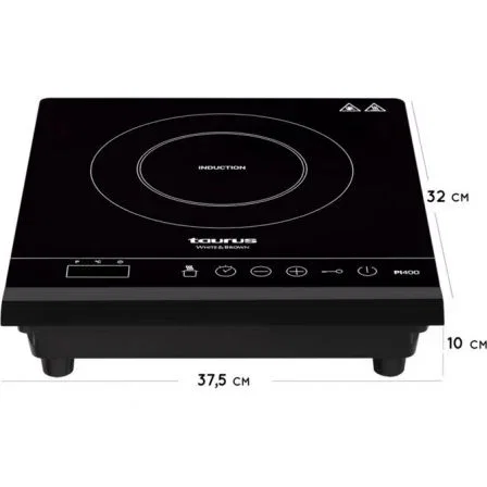 PLACA INDUCCIÓN TAURUS PI-400 - 2000W - PORTÁTIL - 2 MODOS DE COCCIÓN - VISUALIZADOR LED