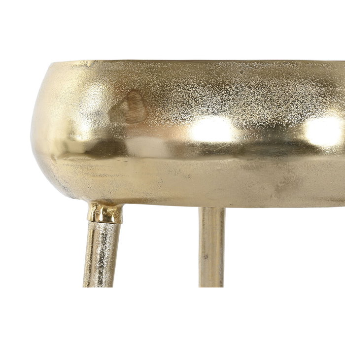 DKD Home Decor Macetero de Aluminio Dorado 35,5x35,5x77 cm