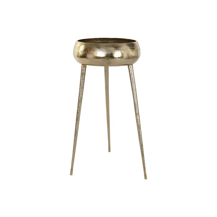 DKD Home Decor Macetero de Aluminio Dorado 35,5x35,5x77 cm