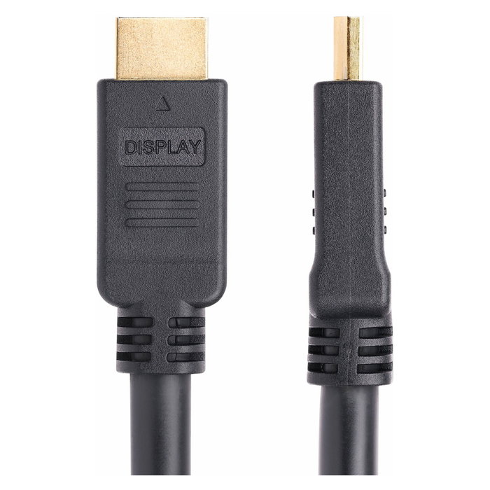 StarTech.com Cable HDMI 2.0 Activo CMP Plenum 15 m - 18 Gbit/s, 4K a 60 Hz, HDR10, HDCP 2.2, Canal de Retorno de Audio (ARC), Negro