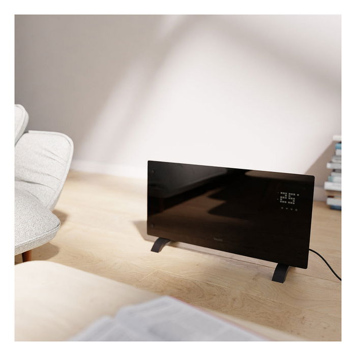 Hombli Calentador Convector de Vidrio 2000W Negro