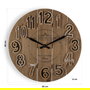 Versa Reloj de Pared Clement Madera MDF 60x6x60 cm