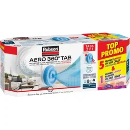 Rubson RUB3178041341318 - Paquete de 6 Recambios Absorbentes de Humedad: 5 Aero 360° Neutro + 1 Aero 360° RELAX Lavanda