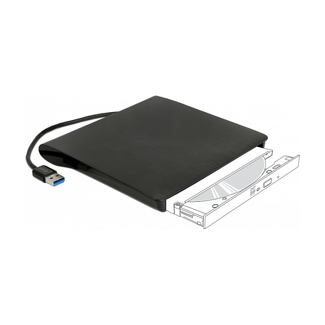DeLOCK 42603 Carcasa externa para unidades Ultra Slim SATA 9,5 mm a USB tipo A DeLOCK 42603 Carcasa externa para unidades Ultra Slim SATA 9,5 mm a USB tipo A