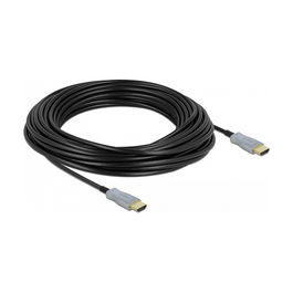 DeLOCK Cable Óptico Activo HDMI 4K 60Hz 15m - 18 Gbit/s, HDR, HDCP 2.2, 2160p, Fibra Óptica, Conectores Chapados en Oro, Negro