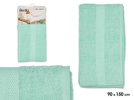 Berilo Toalla Turquesa 150x90 cm, Algodón y Poliéster, Tamaño 90x150 cm, Color Turquesa, 80% Algodón 20% Poliéster (Set de 12)