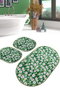 Mijölnir Cladant Djt Juego de 3 Alfombrillas de Baño Antideslizantes Antibacterianas Absorbentes de Poliéster 700gr/m² Lavables a Máquina 60x100cm y 2x 50x60cm