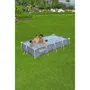 Bestway Kit Piscina Tubular elevada Steel Pro 366 x 201 x 66 cm, Rectangular, incluye depuradora de cartucho