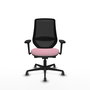 PIQUERAS Y CRESPO Silla de oficina Mardos con mecanismo Sincro/Traslack, Rosa y Negro
