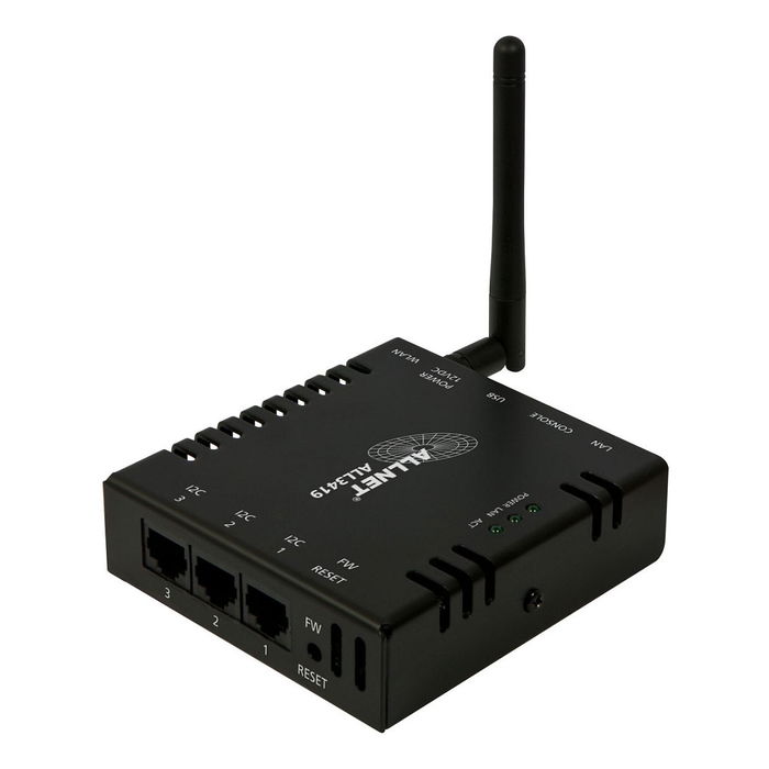 ALLNET ALL3419 Centralina MSR con 3 Puertos de Sensor, WLAN y Sonda de Temperatura ALL3006 para Automatización de Edificios IP