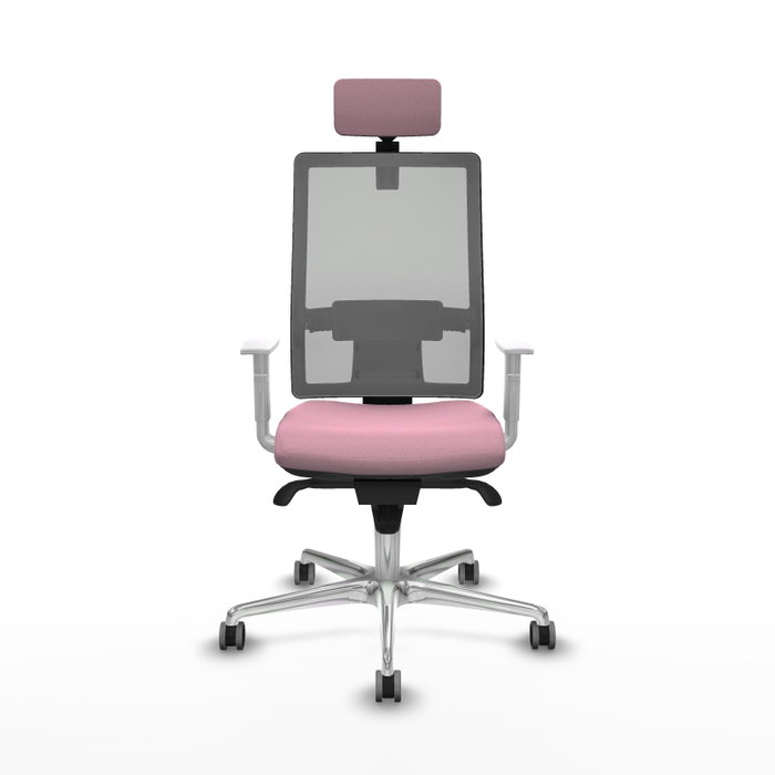 PIQUERAS Y CRESPO Silla de oficina Horna Rosa y Gris con mecanismo Sincro PIQUERAS Y CRESPO Silla de oficina Horna Rosa y Gris con mecanismo Sincro