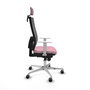 PIQUERAS Y CRESPO Silla de oficina Horna Rosa y Gris con mecanismo Sincro