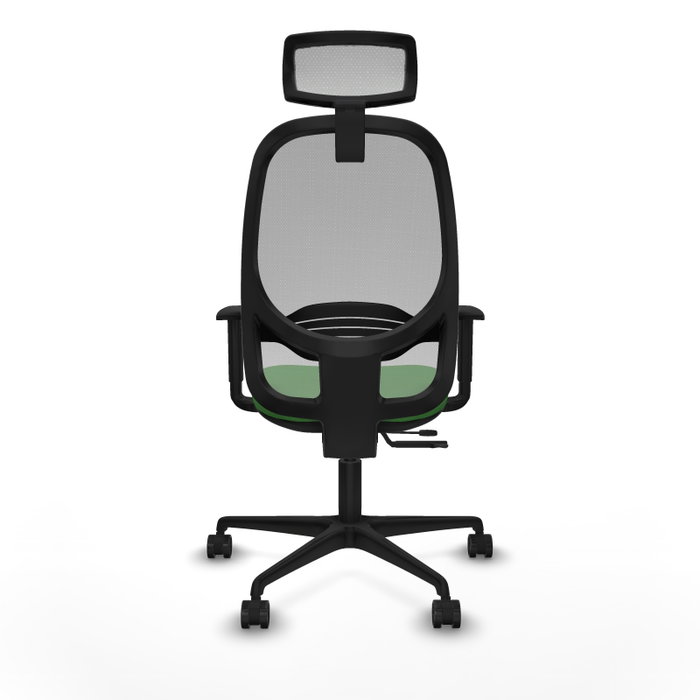 PIQUERAS Y CRESPO Silla de oficina Cilanco con mecanismo Sincro/Traslack Verde y Gris