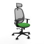 PIQUERAS Y CRESPO Silla de oficina Cilanco con mecanismo Sincro/Traslack Verde y Gris