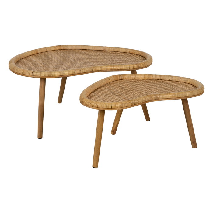 Mesa Centro Natural Ratán Salón 77 X 41 X 37 cm