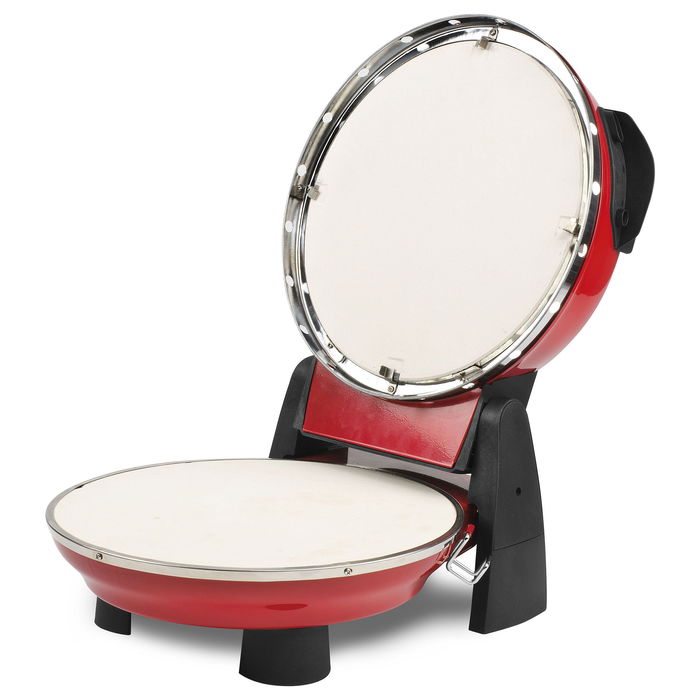 G3 Ferrari G 10032 Pizzeria Snack Napoletana Rojo, Horno para Pizza con Piedra, hasta 31cm, 400°C, 1200W, Incluye Accesorios