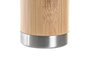 DKD Home Decor Vaso de Bambú y PP Natural y Plateado 7x7x11 cm
