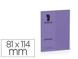 Rossler coloretti Sobre C7 Color Lila 81x114 mm Pack 5 Unidades