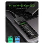ICY BOX Spade Case 1806 Caja Externa SSD NVMe M.2 USB 3.2 Gen 2 Tipo C 10 Gbit/s para Unidades de 22-80mm, Aluminio Negro