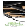 ICY BOX Spade Case 1806 Caja Externa SSD NVMe M.2 USB 3.2 Gen 2 Tipo C 10 Gbit/s para Unidades de 22-80mm, Aluminio Negro