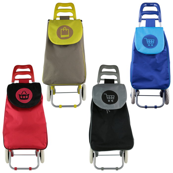 Entre Temps Carro Compra 50L Estructura Acero Ruedas Goma Colores Surtidos