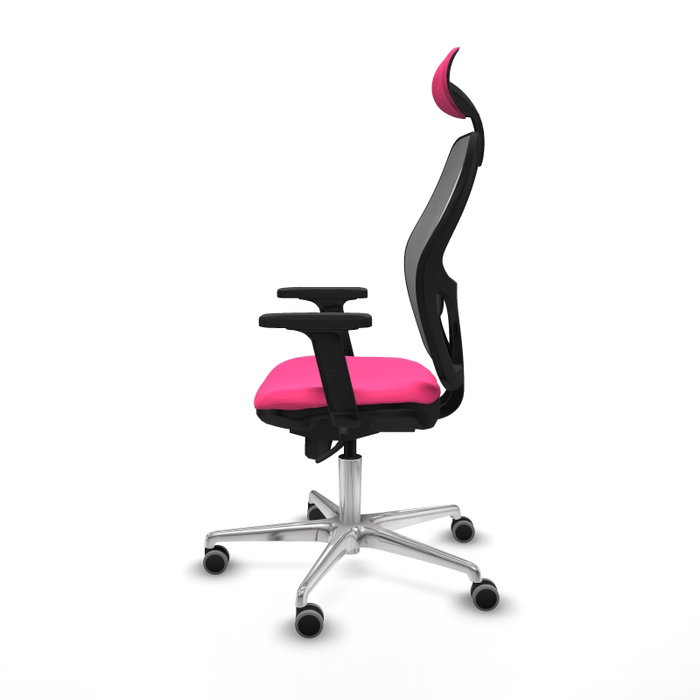 PIQUERAS Y CRESPO Silla de oficina Jorquera con mecanismo Sincro, Rosa y Gris