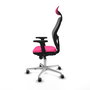 PIQUERAS Y CRESPO Silla de oficina Jorquera con mecanismo Sincro, Rosa y Gris