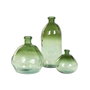 DKD Home Decor Jarrón de Cristal Reciclado Orgánico Verde Oscuro 39L