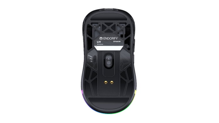 Endorfy LIV Wireless Mouse Gaming Inalámbrico Ultraligero con Sensor PixArt PAW3311 y Retroiluminación ARGB