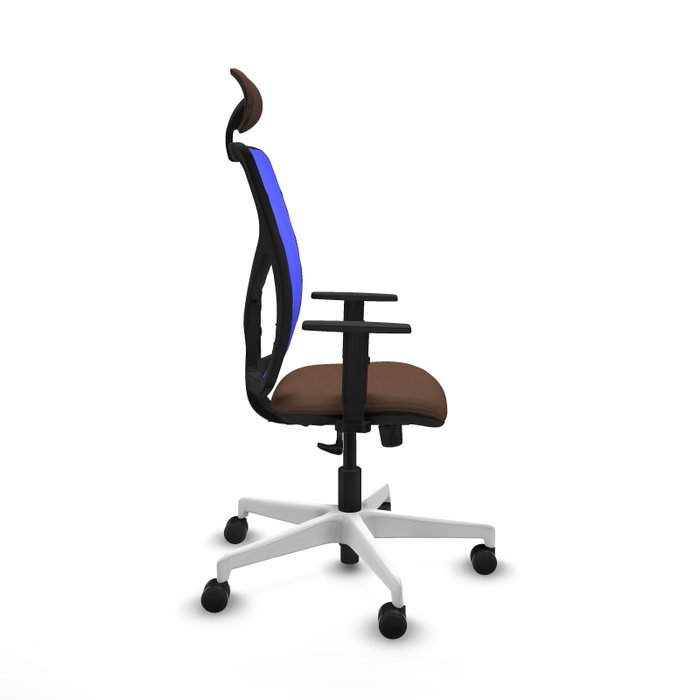 PIQUERAS Y CRESPO Silla de oficina Motilla con mecanismo Sincro, Marrón oscuro y Azul PIQUERAS Y CRESPO Silla de oficina Motilla con mecanismo Sincro, Marrón oscuro y Azul
