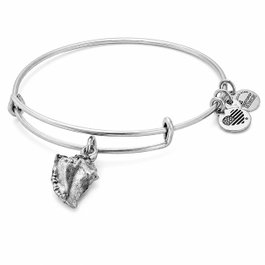 Alex And Ani Pulsera Caracola 2 Gris de Metal