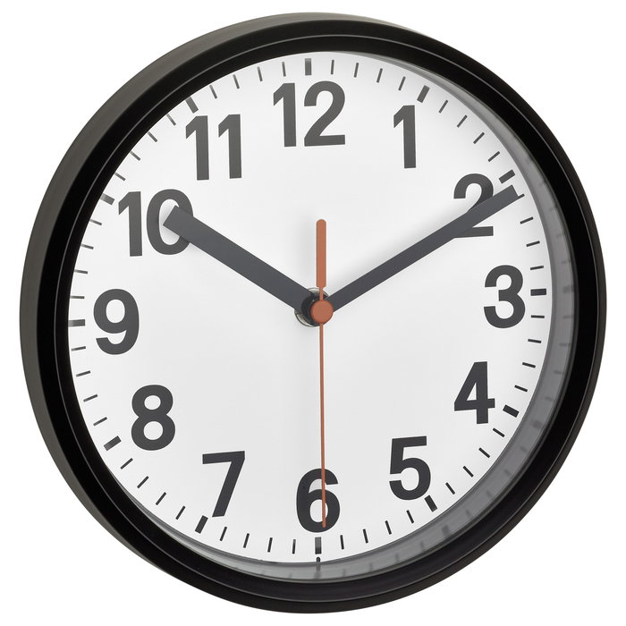 TFA 60.3538.01 Reloj de pared analógico con radio control negro