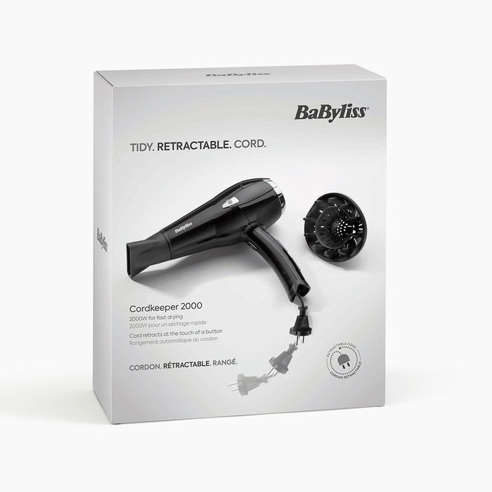 Babyliss SECADOR D374DE con recogecable automático 2000w Secador de pelo