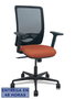PIQUERAS Y CRESPO Silla Zulema con Mecanismo Sincro, Brazos 2D y Respaldo de Malla Negro/Asiento Marrón
