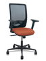 PIQUERAS Y CRESPO Silla Zulema con Mecanismo Sincro, Brazos 2D y Respaldo de Malla Negro/Asiento Marrón